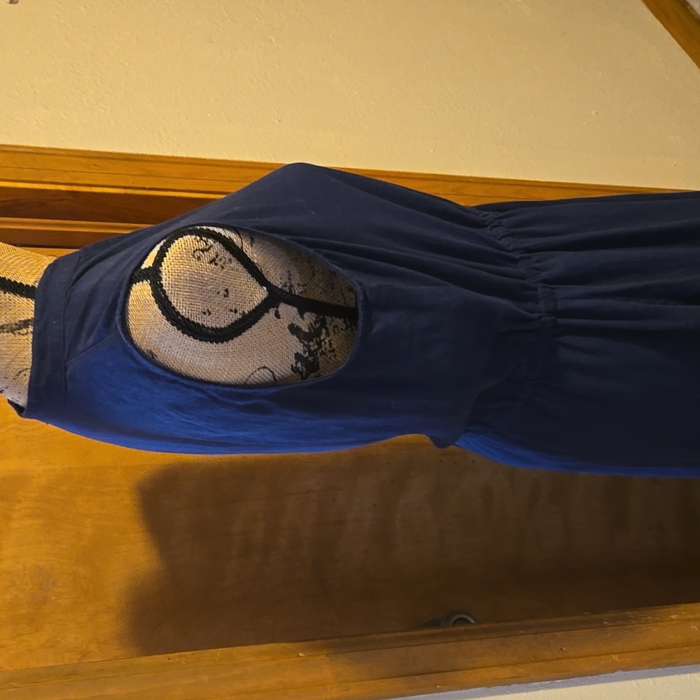 Anne Klein Navy Sleeveless Cinch Waist Dress - Picture 7 of 10